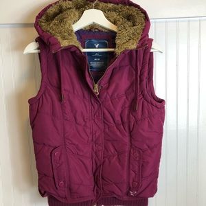 American Eagle Outfitters hooded vest